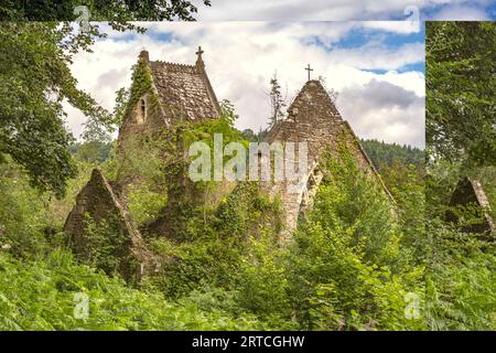 Ruines de l'église Sainte-Marie dans la vallée de la Wye, Tintern, pays de Galles, Royaume-Uni, Europe Banque D'Images