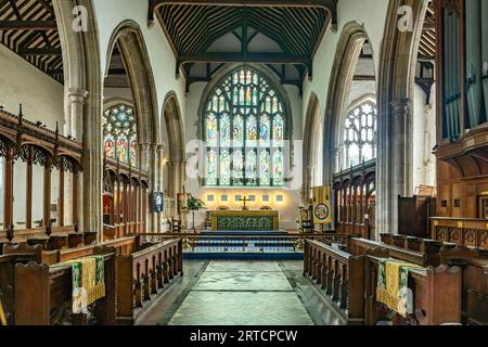 Intérieur de l'église St Mary à Rye, East Sussex, Angleterre, Royaume-Uni, Europe Banque D'Images