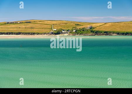 Daymer Bay et Hawker's Cove, Padstow, Cornouailles, Angleterre, Royaume-Uni, Europe Banque D'Images