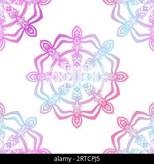 Fond vectoriel sans couture fait de mandala répétitif Illustration de Vecteur