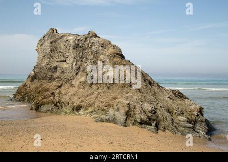 Plage de Holywell Bay Cornwall Banque D'Images