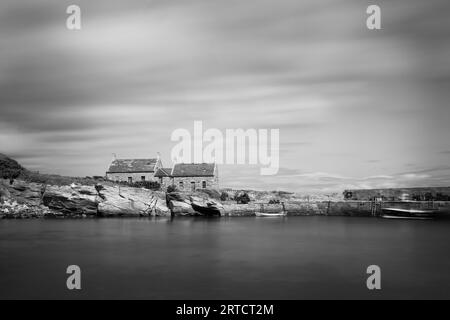 Vue sur un port désert, East Lothian, Écosse, Royaume-Uni Banque D'Images