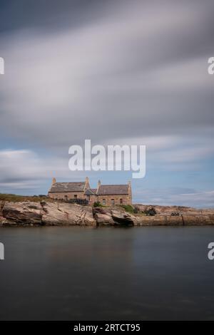 Vue sur un port désert, East Lothian, Écosse, Royaume-Uni Banque D'Images