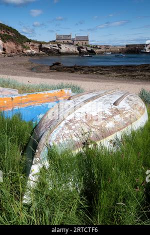 Vue sur un port désert, East Lothian, Écosse, Royaume-Uni Banque D'Images