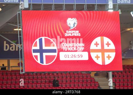 Oslo, Norvège, 12 septembre 2023. Débutera bientôt dans l'important match de qualification Euro 2024 entre la Norvège et la Géorgie au stade Ullevål à Oslo. Crédit : Frode Arnesen/Alamy Live News Banque D'Images