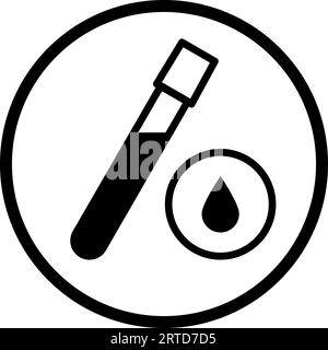 Icône isolée du laboratoire d'analyse et de test sanguin Illustration de Vecteur