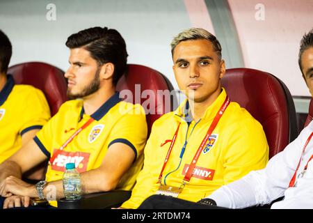 Bucarest, Roumanie. 12 septembre 2023. Cristian Manea de Roumanie lors de l'UEFA Euro 2024, qualifications européennes, match de football du Groupe I entre la Roumanie et le Kosovo le 12 septembre 2023 à l'Arena Nationala de Bucarest, Roumanie - photo Mihnea Tatu/DPPI crédit : DPPI Media/Alamy Live News Banque D'Images