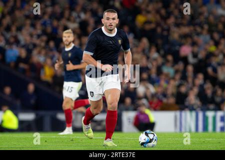 Glasgow, Royaume-Uni. 12 septembre 2023. John McGinn d'Écosse pendant le match de football entre l'Écosse et l'Angleterre à Hampden Park à Glasgow, Écosse ((6257)/SPP) crédit : SPP Sport Press photo. /Alamy Live News Banque D'Images