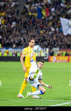 Bucarest, Roumanie. 13 septembre 2023. Ianis Hagi de Roumanie lors de l'UEFA Euro 2024, qualifications européennes, match de football du Groupe I entre la Roumanie et le Kosovo le 12 septembre 2023 à l'Arena Nationala de Bucarest, Roumanie - photo Mihnea Tatu/DPPI crédit : DPPI Media/Alamy Live News Banque D'Images