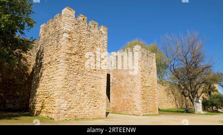 Vue sur le jardin près de la gouverneurs château (Castelo dos Governadores) à Lagos, Algarve, Portugal, Banque D'Images