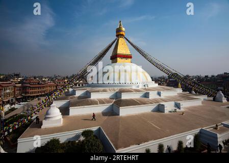 Stupa de Boudhanath à Katmandou ; Katmandou, Népal Banque D'Images