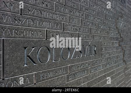 Mémorial de l'unité (Összetartozás Emlékhelye) à Budapest, Hongrie Banque D'Images