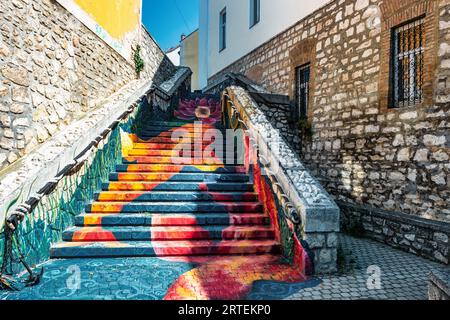 Centre-ville de Tapolca, dans le Balaton Uplands, Hongrie Banque D'Images