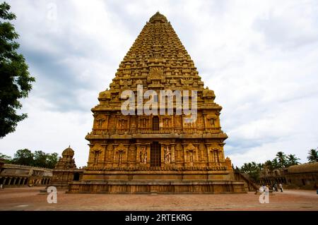 Temple de Brihadisvara ; Tanjore, Tamil Nadu, Inde Banque D'Images