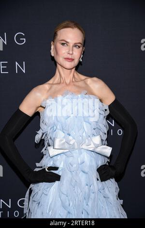 New York, États-Unis. 12 septembre 2023. Nicole Kidman marchant sur le tapis rouge au dîner Caring for Women de la Fondation Kering célébrant les 15 ans de la Fondation Kering, qui s'est tenu au Pool Lounge à New York, NY, le 12 septembre 2023. (Photo Anthony Behar/Sipa USA) crédit : SIPA USA/Alamy Live News Banque D'Images