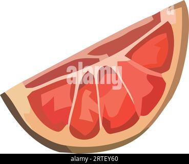 La tranche d'agrumes juteuse symbolise le rafraîchissement et la santé de l'été Illustration de Vecteur