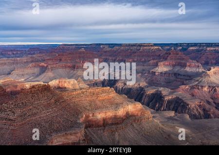 États-Unis, Arizona, parc national du Grand Canyon, rive sud, vue aérienne de la rive sud du Grand Canyon Banque D'Images