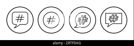 Vecteur d'icône hashtag. simbols hashtag Illustration de Vecteur