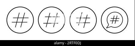 Vecteur d'icône hashtag. simbols hashtag Illustration de Vecteur