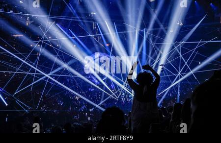 Newark, United a déclaré. 12 septembre 2023. Les participants réagissent lors des MTV Video Music Awards 2023 'VMA' au Prudential Center de Newark, New Jersey, le mardi 12 septembre 2023. Photo de John Angelillo/UPI crédit : UPI/Alamy Live News Banque D'Images