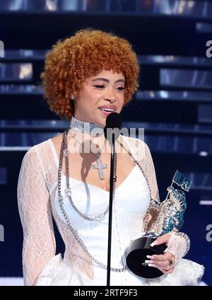 Newark, New Jersey, États-Unis. 12 septembre 2023. ICE Spice aux MTV Video Music Awards 2023 au Prudential Center le 12 septembre 2023 à Newark, New Jersey. Crédit : Walik Goshorn/Media Punch/Alamy Live News Banque D'Images