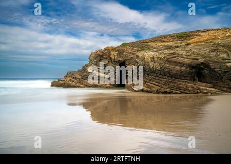 Praia das Catedrais (Playa de las Catedrales), Ribadeo, Galice, Espagne Banque D'Images