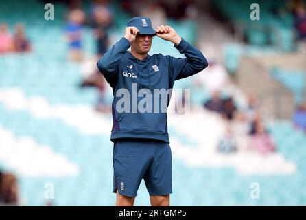 Ancien joueur anglais Andrew Flintoff lors du troisième match international d'une journée au Kia Oval, Londres. Date de la photo : mercredi 13 septembre 2023. Banque D'Images