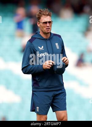 Ancien joueur anglais Andrew Flintoff lors du troisième match international d'une journée au Kia Oval, Londres. Date de la photo : mercredi 13 septembre 2023. Banque D'Images