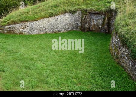 Belas Knap Furial Chamber Cleeve Hill près de Winchcombe Cotswolds Banque D'Images