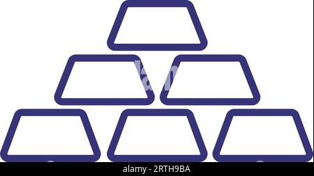 Icône de ligne dorée Illustration de Vecteur