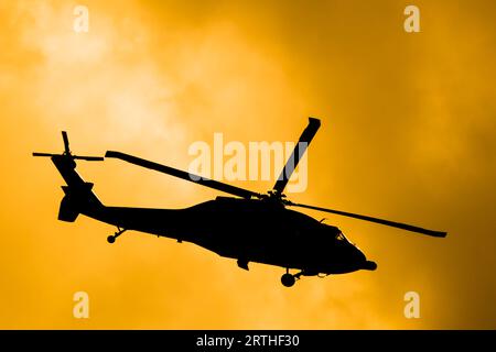 Ombre de Sikorsky UH-60L/M/A Blackhawk Banque D'Images