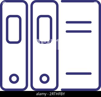 Icône de ligne de dossiers Illustration de Vecteur