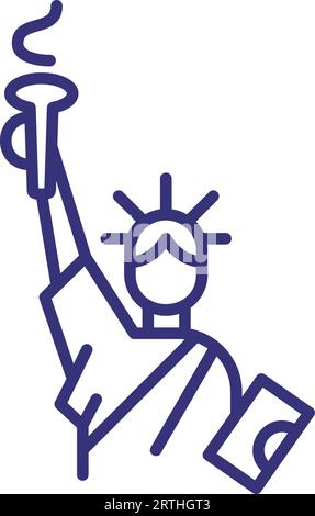 Icône de la statue de la liberté Illustration de Vecteur