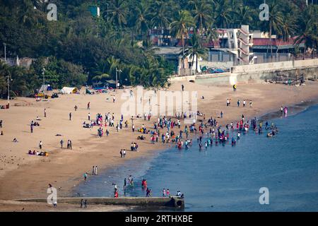 Plage de Chowpatty Kamala Nehru Park lookout sur une claire journée d'automne Banque D'Images