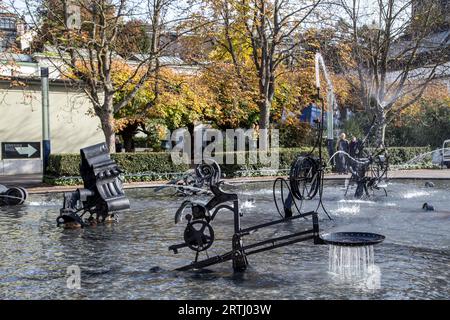 Bâle, Suisse, 24 octobre 2016 : la fontaine artistique de Tinguely en centre-ville Banque D'Images