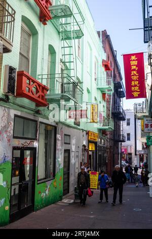 Ross Alley dans Chinatown à San Francisco, Californie, USA Banque D'Images