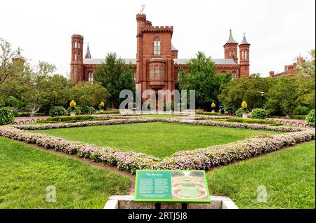 Le Smithsonian Building The Castle Washington DC Banque D'Images