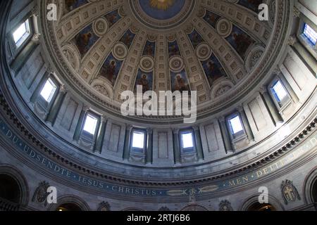 Copenhague, Danemark, 28 janvier 2016 : vue intérieure de l'église Frederiks également appelée église de marbre dans le centre-ville Banque D'Images