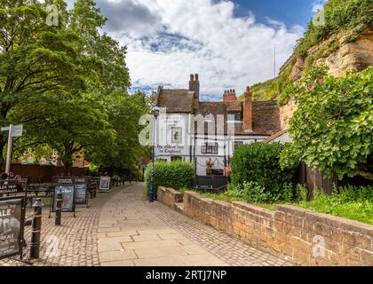 YE Olde Voyage à Jerusalem Inn à Nottingham Royaume-Uni. Banque D'Images