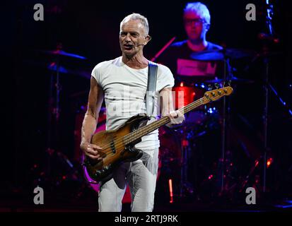 Hollywood, Floride, États-Unis. 12 septembre 2023. Sting joue lors de la tournée My Songs au Hard Rock Live qui s'est tenue au Seminole Hard Rock Hotel & Casino le 12 septembre 2023 à Hollywood, en Floride. Crédit : Mpi04/Media Punch/Alamy Live News Banque D'Images