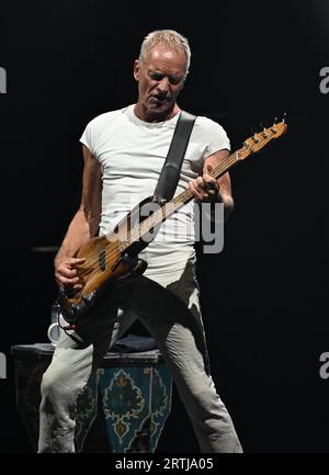 Hollywood, Floride, États-Unis. 12 septembre 2023. Sting joue lors de la tournée My Songs au Hard Rock Live qui s'est tenue au Seminole Hard Rock Hotel & Casino le 12 septembre 2023 à Hollywood, en Floride. Crédit : Mpi04/Media Punch/Alamy Live News Banque D'Images