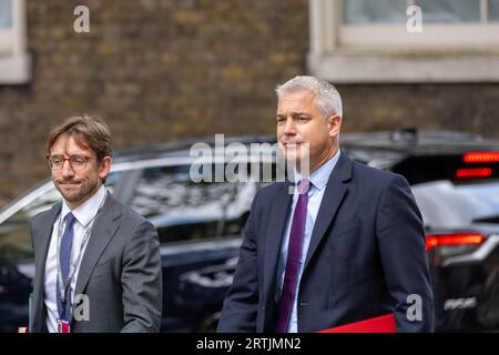 Londres, Royaume-Uni. 13 septembre 2023. Table ronde du NHS au 10 Downing Street pour préparer l'hiver. Steve Barclay, secrétaire à la santé, crédit : Ian Davidson/Alamy Live News Banque D'Images