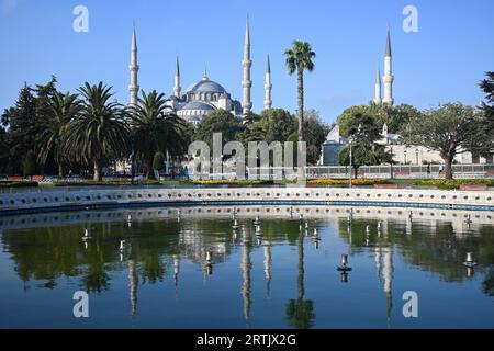 Mosquée Bleue à Istanbul. Mosquée Sultanahmet dans le centre de la partie historique d'Istanbul. Banque D'Images