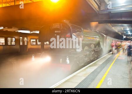 A3 Pacific No 60103 Flying Scotsman à York Railway Station, Yorkshire, Angleterre Banque D'Images