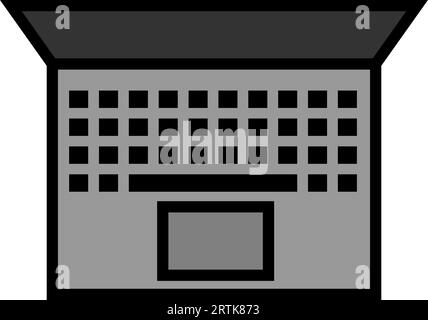 Ordinateur portable vue de dessus conception d'illustration vectorielle. Illustration de Vecteur