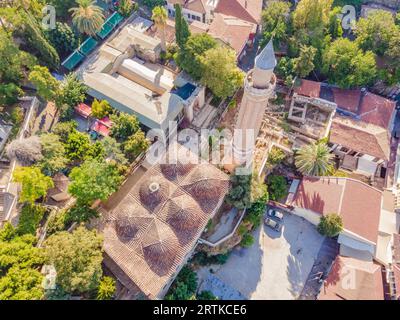 Sultan Alaaddin Camii Minaret. Antalya Turquie. Vue drone Banque D'Images