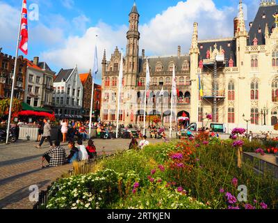 City Trip à Bruges, Flandre, Belgique - points forts de la vieille ville hanséatique Banque D'Images