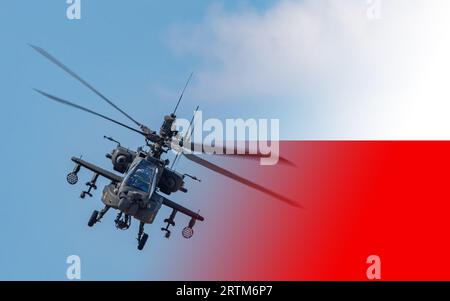 Boeing AH-64 Apache des forces armées polonaises Banque D'Images