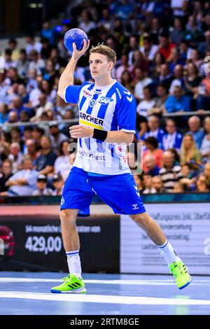 Stuttgart, Allemagne. 01 septembre 2023. Handball : Bundesliga, TVB Stuttgart - Füchse Berlin, Porsche Arena. Max Häfner de Stuttgart en action. Crédit : Tom Weller/dpa/Alamy Live News Banque D'Images