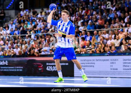Stuttgart, Allemagne. 01 septembre 2023. Handball : Bundesliga, TVB Stuttgart - Füchse Berlin, Porsche Arena. Max Häfner de Stuttgart en action. Crédit : Tom Weller/dpa/Alamy Live News Banque D'Images